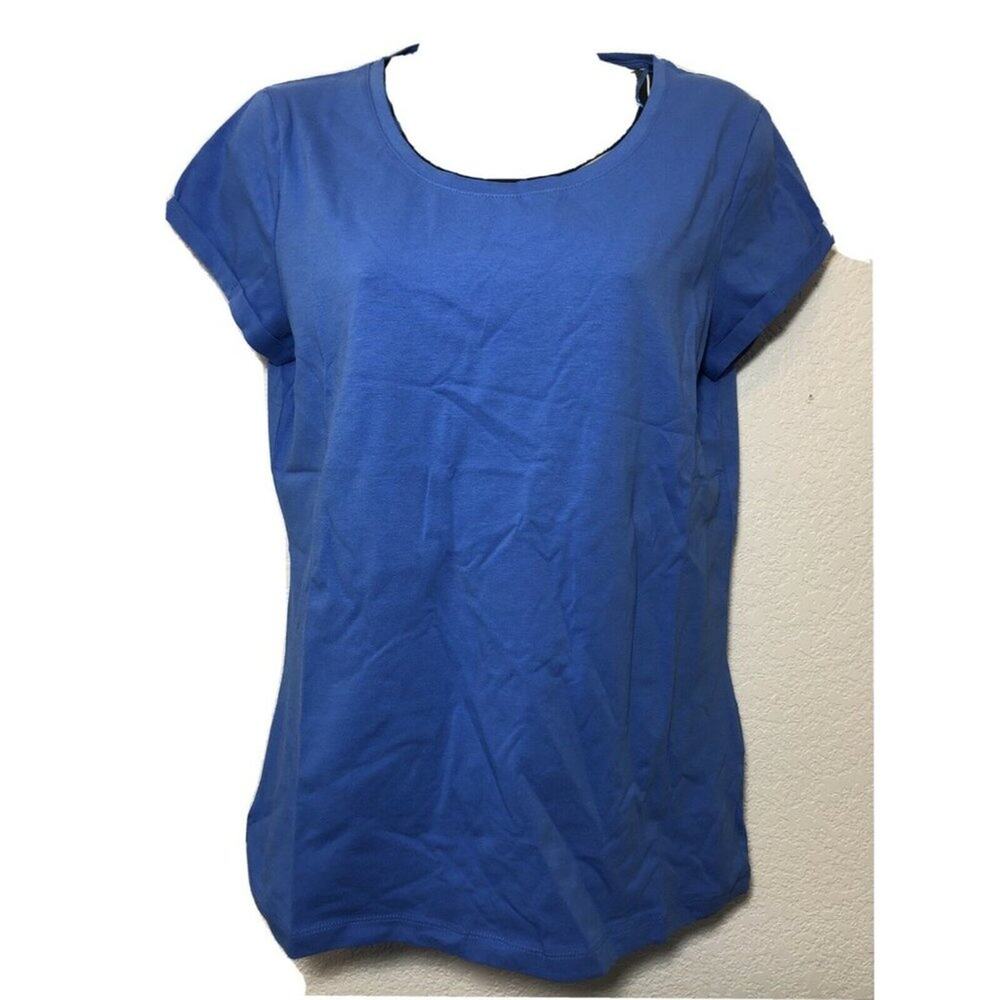 Women's Organic Cotton T-shirt Size Small Blue S/S